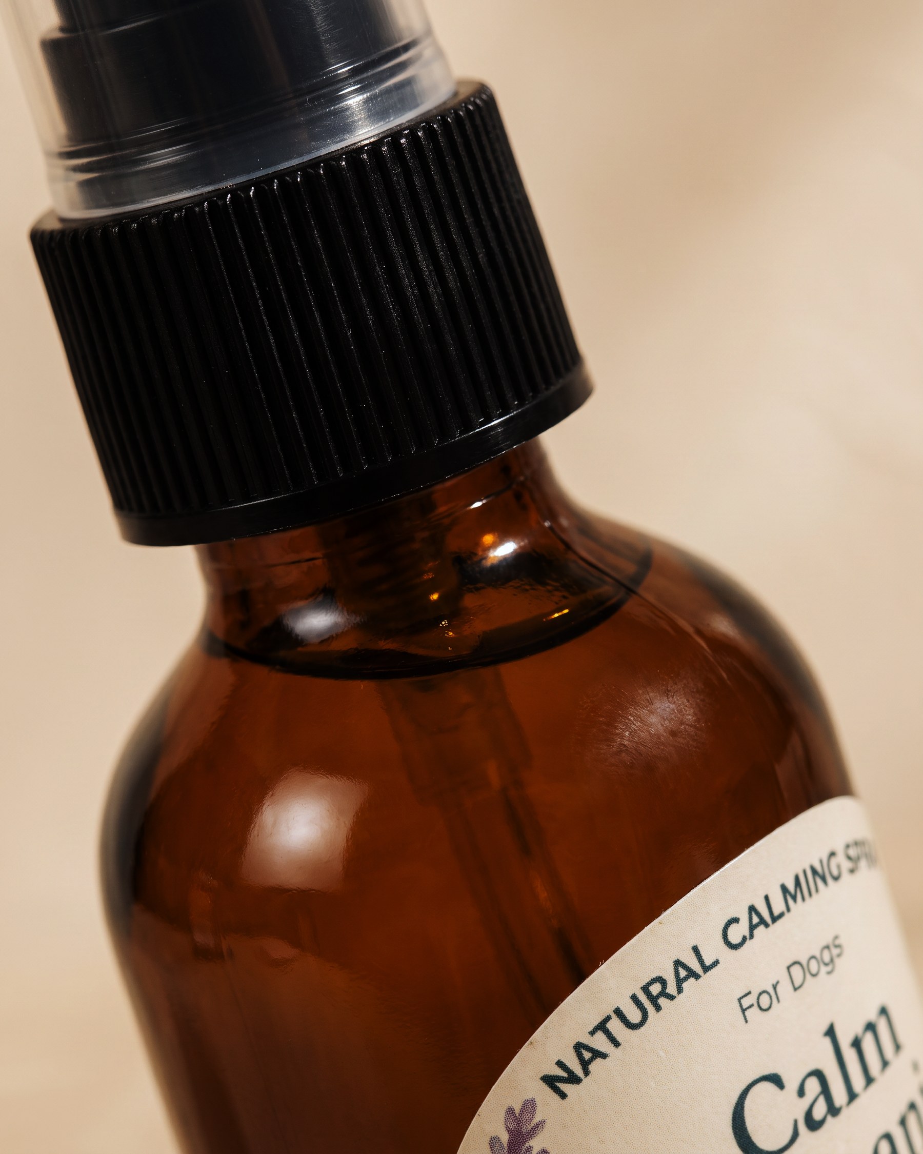 Macro — collar, glass and label edge